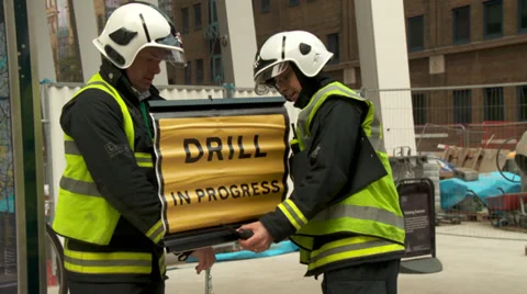 Emergency services training exercise Stock Footage 33409137