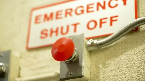 Emergency shut off Stock Footage 10870312