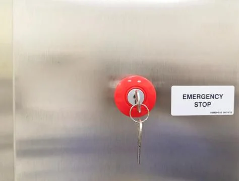 Emergency Shutdown Switch Foto stock