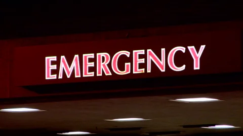 Emergency Sign Stock Footage 49223306