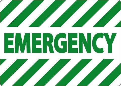 Emergency Sign On White Background Stock Illustration
