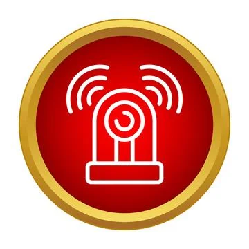 Emergency siren alarm warning for security and danger Stock Illustration