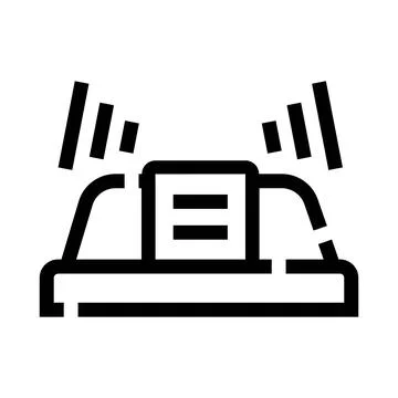 Emergency siren flashing light warning icon symbolizing alerts Stock Illustration