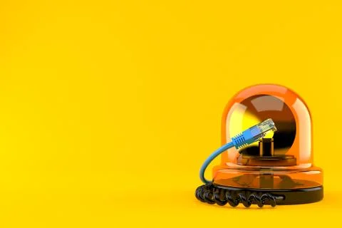 Emergency siren with network cable Stock Illustration