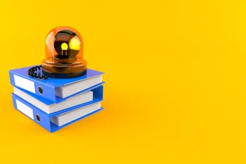 Emergency siren with ring binders Stock Illustration