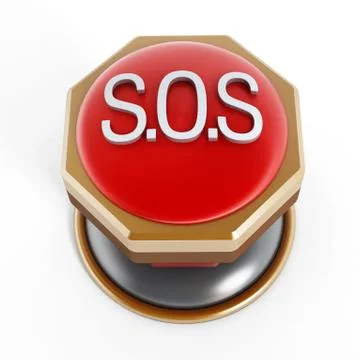 Emergency SOS button Stock Illustration