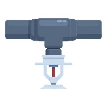 Emergency sprinkler icon cartoon vector. Safety alarm Stock Illustration