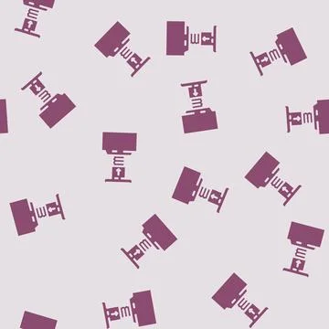 Emergency stop button alert glyph vector seamless pattern 스톡 일러스트