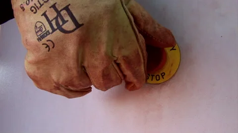 Emergency stop button Stock Footage 55043648