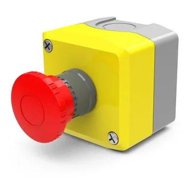 Emergency stop button Stock Illustration