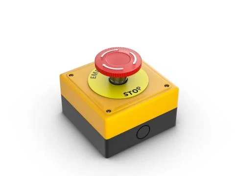 Emergency stop button Stock Illustration