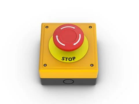 Emergency stop button Stock Illustration