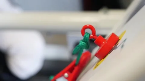 Emergency stop button in a medical facil... | Stock Video | Pond5
