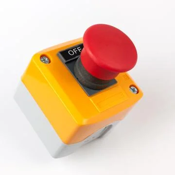 Emergency stop button Stock Photos