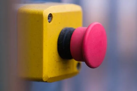 Emergency stop button Stock Photos