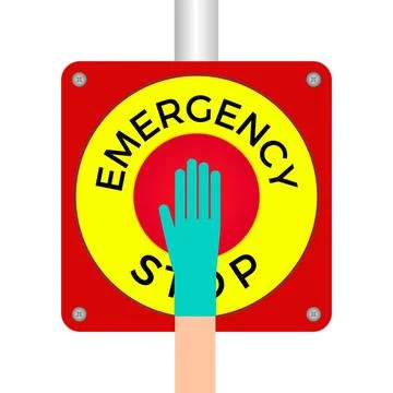 Emergency Stop Push Button Illustration Emergency Stop Push Button Illustr... Stock Photos