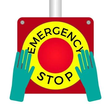 Emergency Stop Push Button Illustration Emergency Stop Push Button Vector ... Stock Photos