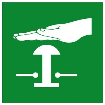 Emergency Stop Push Button Symbol Sign, Vector Illustration, Isolate On White Stock Illustration