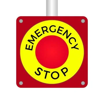 Emergency Stop Push Button Vector Illustration Emergency Stop Push Button ... Stock Photos