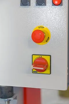 Emergency Stop Reset Switch 库存照片