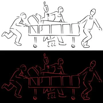 Emergency surgery Stock Illustration