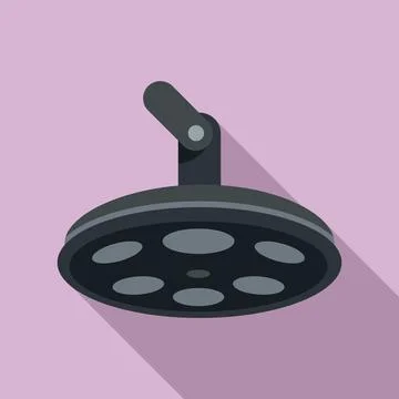 Emergency surgical light icon, flat style Stock Illustration