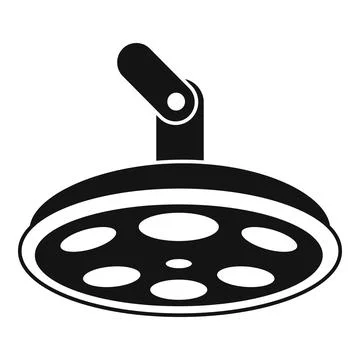 Emergency surgical light icon, simple style Stock Illustration