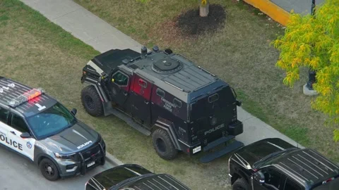 Emergency Task Force ETF vehicle, specialized police tactical unit, respond.. Stock Footage 317174469