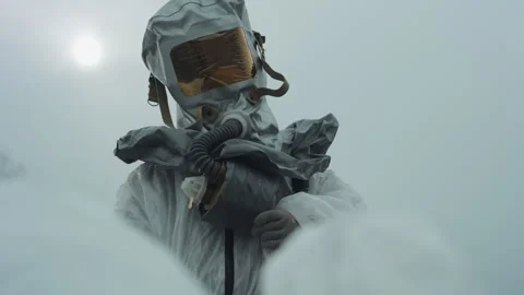 Emergency team offers winter relief. Rescue teams offer crucial support and Stock Footage 346459972