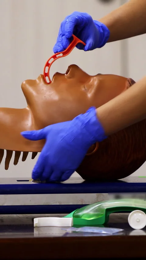 Emergency training for save life Stock Footage 306284829