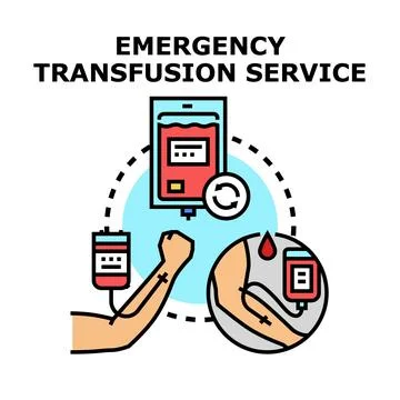 Emergency transfusion service vector concept Stock Illustration
