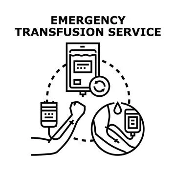 Emergency transfusion service vector concept Stock Illustration