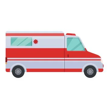 Emergency van icon cartoon vector. Ambulance car イラスト素材