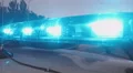 Emergency vehicle blue lights flashing, closeup. Police interceptor, ambulance 4k or 4k+ Resolution
