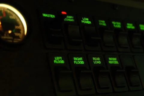 Emergency Vehicle Master Switch Panel Foto stock