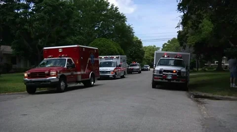 Emergency vehicles #2 Stock Footage 929466