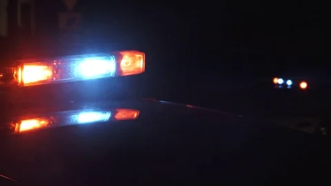 Emergency Vehicles Caution Night Drivers Vídeo Stock 83836878