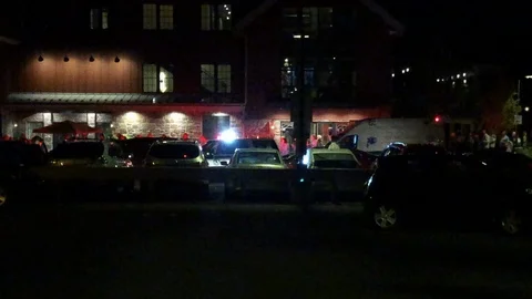 Emergency Vehicles on the Scene at Night Stock Footage 111152942