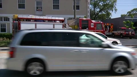 Emergency Vehicles SPFR Stock Footage 937663