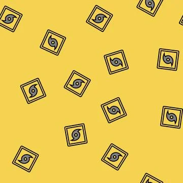 Emergency warning hurricane disaster vector seamless pattern Illustrazione stock