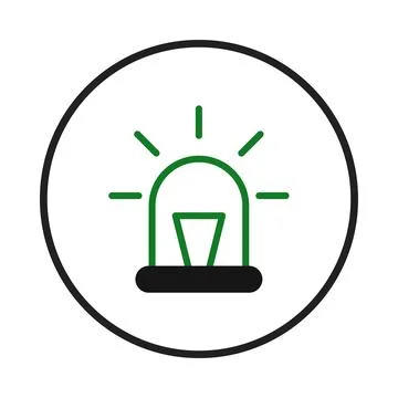 Emergency warning icon, alert system symbol for security, safety, protectio.. Stock Illustration