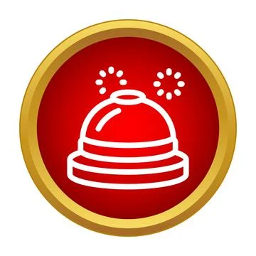 Emergency warning light signal system icon Stock Illustration