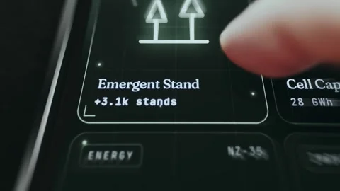 Emergent Stand value of 3.100 units per interval Stock Footage 335921878