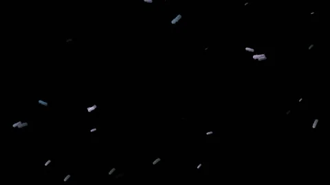 Emerging and disappearing color-changing particles. Abstract background Stock Footage 89071272