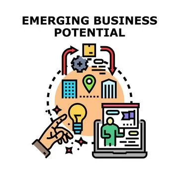 Emerging business potential developing new opportunities Stock-Illustration