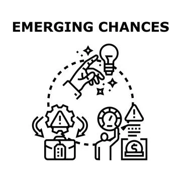 Emerging chances vector concept illustrating business opportunity Illustrazione stock