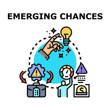 Emerging chances vector concept illustrating business opportunity Stock Illustration