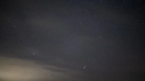 Emerging Clouds Hiding a Starry Sky at Night (Timelapse) Stock-Footage 304573561