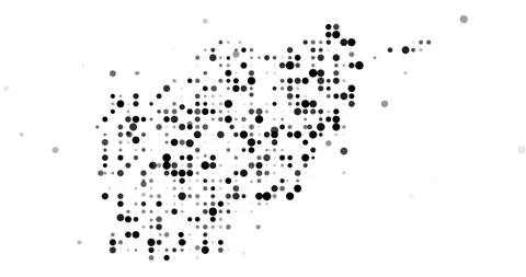 Emerging Dot Pattern as Vibrant Afghanistan Country Silhouette Stock Footage 315756350