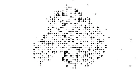 Emerging Dot Pattern as Vibrant Antarctica Country Silhouette Stock Footage 315860612